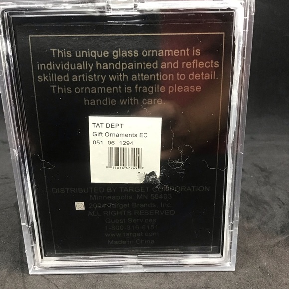 NIB Vintage 2004 Glass Hand painted Purple Fish Christmas Ornament. - Picture 5 of 9